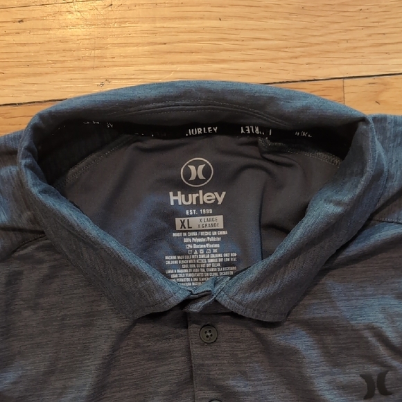 Hurley Men's Charcoal Polo Shirt - Picture 2 of 4